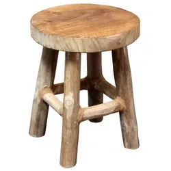 Spetebo Blumenhocker Teak Blumenhocker in beige von Spetebo