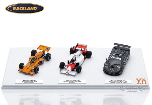 McLaren Triple Crown Geschenkset Sieger Indy 500/Le Mans/Formel 1, Spark 1:43
