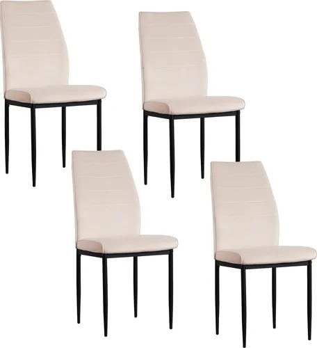 HTI-Living Esszimmerstuhl Madison Velvet 4er-Set in beige von HTI-Line