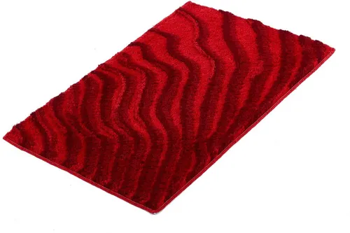 Kleine Wolke Badematte Terrace - Rutschhemmend und Fußbodenheizungsgeeignet - Badteppich in modernem Wellen Design mit Hoch-Tief Effekt, ideal für ein stilvolles Bad. Hergestellt aus 100% Polyacryl, sorgt für Sicherheit und Komfort.