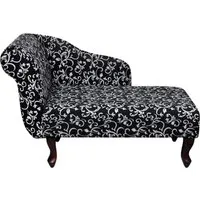 Produktbild vidaXL Chaiselongue Schwarz und Weiß Stoff