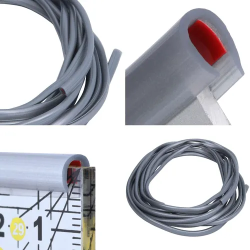 Zierleiste Acryl Klebeband Keder Leiste U Profil 5 m Grau Kantenschutz