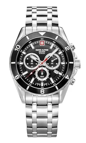 Swiss Alpine Military Sierra Chrono SAM7034.9137 Herrenuhr - Chronograph mit elegantem Design und 10 ATM Wasserdichtigkeit, ideal für aktive Männer, die Stil und Funktionalität schätzen.