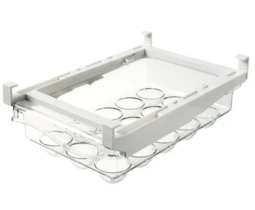 BAYLI Pizzaschneider Eierbehälter für Kühlschrank, Universal Kühlschrank Organizer für 15