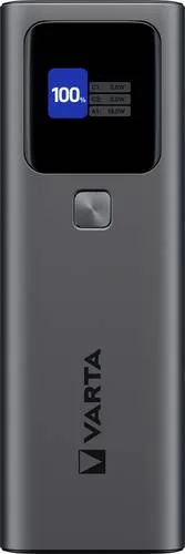 Varta Powerbank High Speed 57984, 27000mAh, USB-A & 2x USB-C - Leistungsstarker externer Akku mit 27.000 mAh und 140 Watt Ladeleistung. Ideal für gleichzeitiges Laden von bis zu 3 Geräten. Smartes Display zeigt Akkustand und Temperaturwarnung.