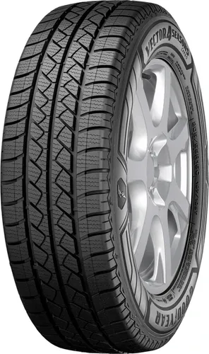 Goodyear Vector 4Seasons Cargo 185 R14C 102/100R - Ganzjahresreifen für Nutzfahrzeuge, bietet optimale Sicherheit und Komfort bei jeder Wetterlage dank 3PMSF-Zertifizierung.