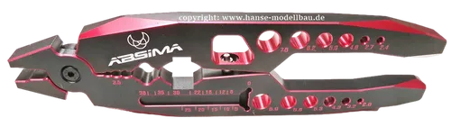 Absima 3000076, Multifunktions-Zange für Gewindestangen, Kugelköpfen, Dämpfer