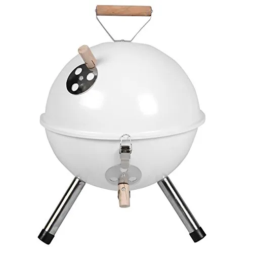 Nexos YG00263 Mini Kugelgrill - Kompakter Holzkohlegrill für Garten, Terrasse und Camping mit 29 cm Grillfläche – ideal für BBQs und Picknicks.