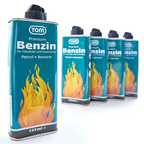 TOM Feuerzeugbenzin Set 5x133 ml zum Nachfüllen