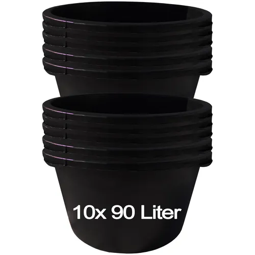 5x20 Liter Baueimer mit Ausguss Mörteleimer Eimer Maurereimer Putzeimer