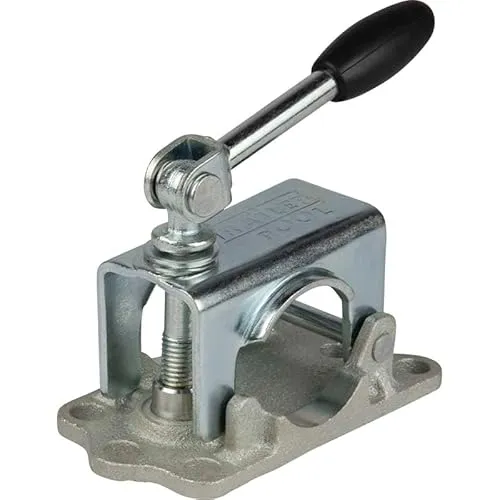 mb-m® Guss Klemmhalter Klemmschelle Stützradhalter verstärkt durch Gussplatte - Rohr Ø 48 mm für Stützrad Stütze Anhänger Trailer Caravan