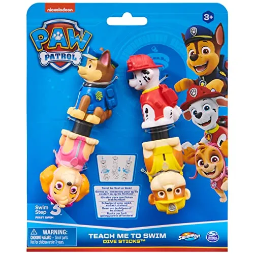 SwimWays PAW Patrol Tauchsticks mit den PAW Patrol Charakteren, Tauchspielzeug für Kinder ab 3 Jahren