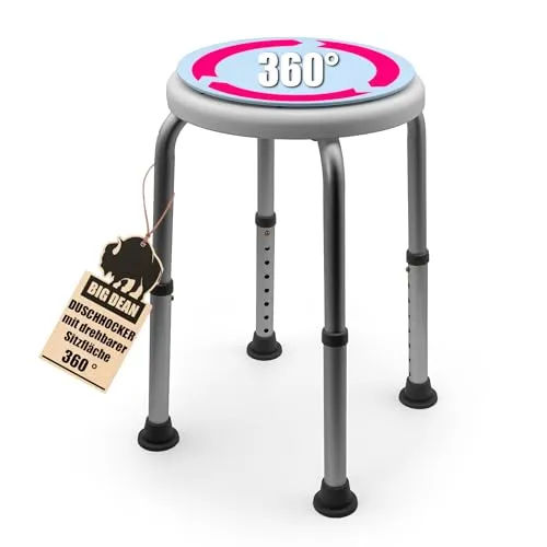 Duschhocker 360° drehbar – Belastbar bis 136 kg