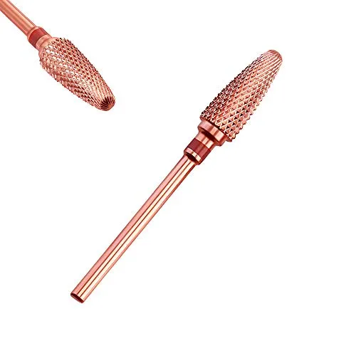 Corintian Nagelfräser Aufsatz Hartmetall Flame Bit Fein-Extra Grob für die Maniküre, Pediküre von Gelnägel, Acrylnägel Zubehör als Hornhaut-Fräser und Nagelhaut-Entferner (Fein)