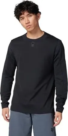 FOX Racing Defend L/S Jersey - Radtrikot XXL schwarz - Hochwertiges langarm Radtrikot in Schwarz, Größe XXL; ideal für Mountainbiker mit flexiblem Stretch-Material für optimale Bewegungsfreiheit.