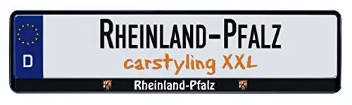 carstyling XXL Design Kennzeichenrahmen Bundesland Rheinland-Pfalz 1 Stück