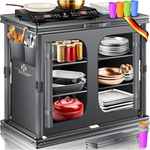 KESSER® Camping Küche faltbar | Outdoor Campingschrank 84x80cm