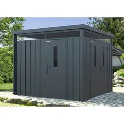 Seitentür Konsta für Systemhaus 7,5 m²/10 m² schwarz – Modernes Design