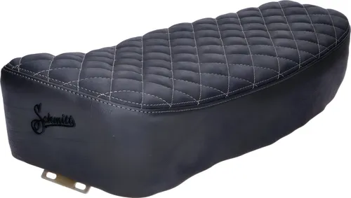 Sitzbank Schmitt gesteppt schwarz/rot für Simson S50/S51/S70