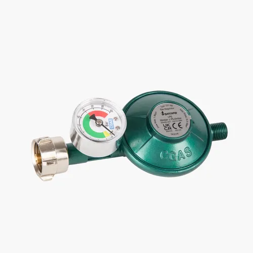 Gazcamp Gasdruckregler 50 mbar mit Manometer
