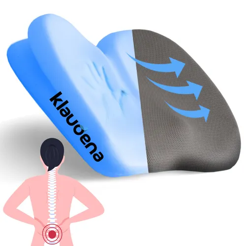 Produktbild || KLAUDENA || Memory Foam Sitzkissen für Rücken, Ischias Schmerzlinderung