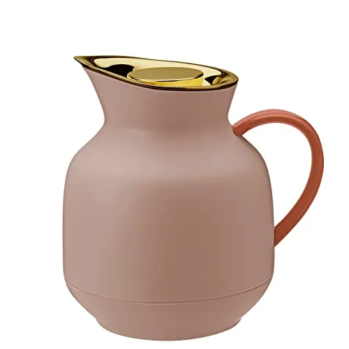 Stelton Isolierkanne Amphora - Elegante Teekanne mit Thermo-Glaseinsatz - Thermobehälter im antiken Design mit langlebigem Glaseinsatz für langanhaltend heiße Getränke und mühelose Reinigung – ideal für stilvolle Haushalte.