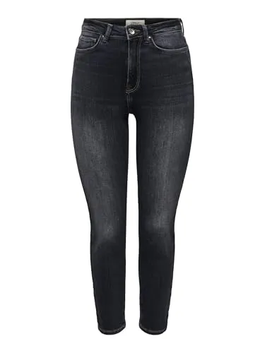 ONLY Onlemily Icon Hw STR ANK DNM Cro304 Noos Jeans - Stylische High-Waist Jeans mit angesagtem Ankle-Schnitt, perfekt für trendbewusste Outfits.