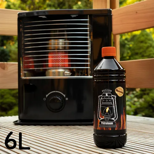 Flameup Petroleum 6 Liter für Heizungen und Lampen - Klares Petroleum für Heizungen und Lampen, ideal auch als vielseitiger Reiniger. Mit kindersicherem Verschluss für sichere Anwendung.