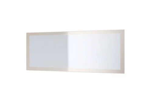 Vladon Wandspiegel Lima V3 - Moderner Rahmen in Sandgrau Hochglanz (139 x 55 cm) - Eleganter Wandspiegel mit modernem Design, ideal für Diele, Schlafzimmer oder Bad. Pflegeleichte Oberfläche und abgerundete Rahmenkanten bieten vielseitige Einsatzmöglichkeiten.
