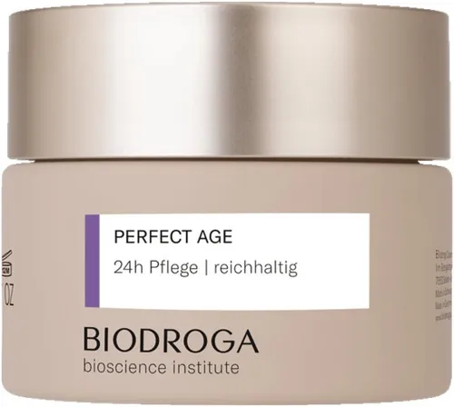 BIODROGA PERFECT AGE 24h Pflege reichhaltig 50 ml - 24h Pflege für reife, trockene Haut mit biotechnologischen Anti-Aging-Wirkstoffen. Stärkt die Haut und verbessert die Spannkraft dank dem einzigartigen Schwarzwald Complex.