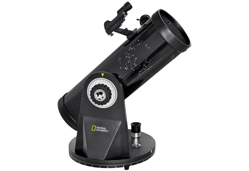 National-Geographic Teleskop 114/500 Kompakt - Einsteiger-Spiegelteleskop mit 114mm Objektivdurchmesser und 500mm Brennweite. Ideal für die Beobachtung von Mond und Sternen, einfach zu bedienen und sofort einsatzbereit.