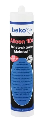 beko Allcon 10+ Konstruktionsklebstoff 310 ml – 1K PU-Kleber für Holz, Stein, Beton, Metall, Kunststoff, Keramik & mehr – innen & außen anwendbar