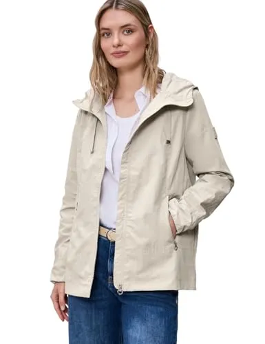 Street One Damen Jacke mit Kapuze und Zipper - Stylische Outdoor-Jacke mit praktischer Kapuze und Zipper, ideal für jede Wetterlage und perfekt für den täglichen Gebrauch.