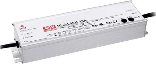 Mean Well MW HLG-240H-24B LED-Treiber - LED-Trafo mit 240W, dimmbar und IP67 Schutzklasse, ideal für professionelle Beleuchtungslösungen in Innen- und Außenbereichen.