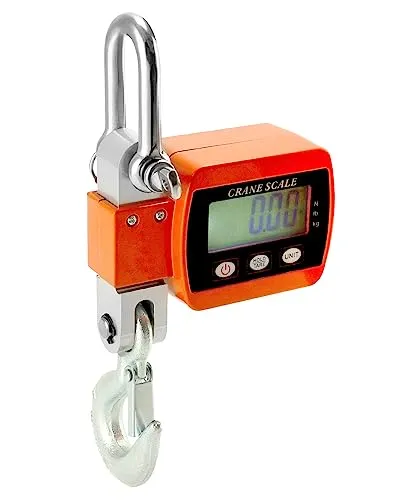 QWORK Digitale Hängewaage 500 kg – Aluminium-Kranwaage für präzises Wiegen