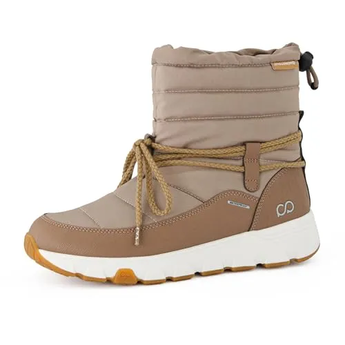 tenhaag Damen, Frauen High-Top Sneaker,Laufschuhe,schnürschuhe,atmungsaktiv,Halbschuhe,straßenschuhe,Strassenschuhe,Praline (Praline),42 EU / 8 UK