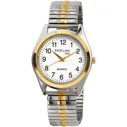 Excellanc Herren-Uhr Zugband Edelstahl Comfort fit