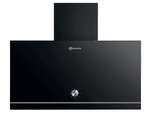 Bauknecht DBHVA 62F LM K Kopffrei-Dunstabzugshaube - Dunstabzugshaube aus schwarzem Glas, für Abluft- und Umluftbetrieb geeignet, mit 3 Leistungsstufen inkl. Intensiv-Stufe und energieeffizienter LED-Beleuchtung.