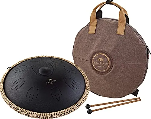 Sonic Energy 16 Zoll Zungentrommel – D Kurd, 17 Töne - Steel Pan für Meditation und Yoga, mit harmonischen Tönen und ergonomischer Form für achtsame Momente – Inkl. Schlägel und Tasche für einfachen Transport.