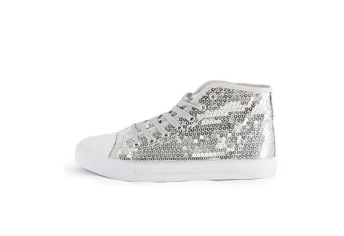 Produktbild Party Factory Pailletten Sneaker silber Glitzer-Schuhe für Unisex Schnürer Größe 40 Sneaker mit Schnürsenkel