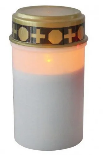 LED Grabkerze weiß flackernd 12 cm hoch Batteriebetrieb Grablicht LED Kerzen