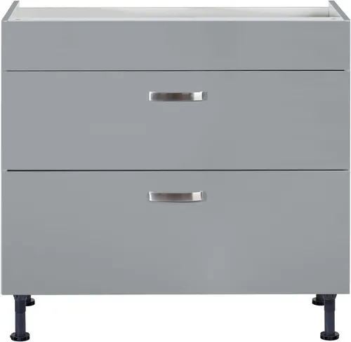 KOCHSTATION Kochfeldumbauschrank KS-Cara Breite 90 cm, mit Vollauszügen und Soft-Close-Funktion