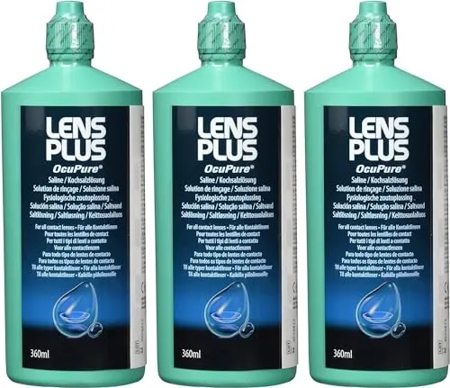 Amo Kontaktlinsen-Lösung Lens Plus OcuPure, 360 ml, 3 Stück