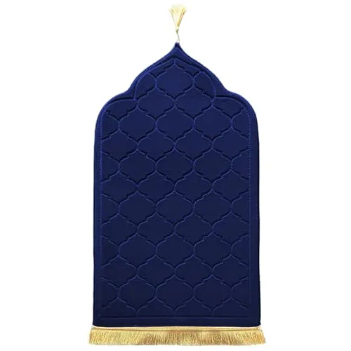 LAVAMOND Gepolstert Gebetsteppich Türkischer Stil Seccade Weich Prayer Mat für Eid Reisen Ramadan Islamischer Muslimische Matte Muslim Gebets Beten Teppich Herren Damen