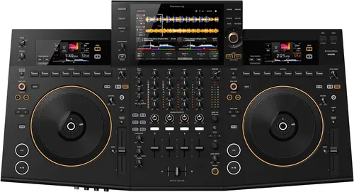 Pioneer DJ Opus-Quad All-in-one - Professionelles All-in-one-DJ-System mit 4-Deck-Funktionalität, kristallklarem Klang durch 32-Bit-D/A-Wandler und intuitiver Touchscreen-Bedienung für moderne DJ-Setups.