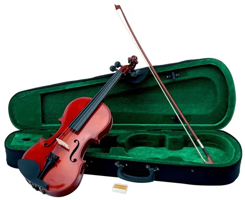 Classic Cantabile VP-100 Violinset 4/4 - Streichinstrumente, hochwertiges 4/4 Violinset mit massiver Fichtenholzdecke und inklusive Etui, Holzbogen und Kolofonium für optimalen Spielkomfort.