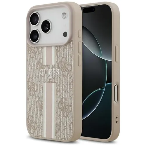 Guess Handyhülle Case iPhone 17 Pro MagSafe - Elegante Kunstlederhülle in Rosa - Smartphone-Hüllen mit einzigartigem Design und hochwertigem Kunstleder. Schützt Ihr iPhone 17 Pro optimal vor Stößen und Kratzern, während es gleichzeitig stilvoll aussieht.