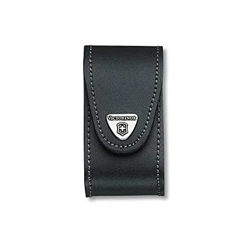 Victorinox Leder-Gürteletui schwarz für große Taschenmesser (4.0524.3) - Praktisches Gürteletui aus Leder in Schwarz, ideal für die sichere Aufbewahrung großer Victorinox Taschenmesser – perfekt für Outdoor-Enthusiasten und Handwerker.