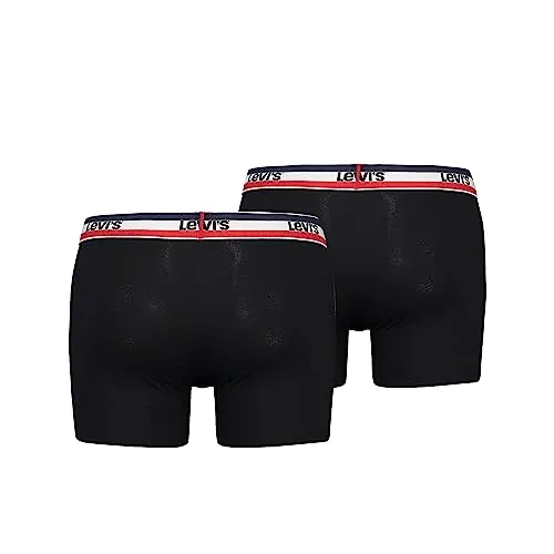 Levi's Herren Boxer Underwear, Black, L - Herren-Boxershorts mit ikonischem Elastikbund, perfekter Passform und aus nachhaltiger Bio-Baumwolle für höchsten Tragekomfort.