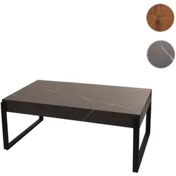 Couchtisch HWC-L53 - Stilvoller Wohnzimmertisch in Marmor-Optik - Couchtisch in Marmor-Optik, stabiler Eisenrahmen, pflegeleichte Tischplatte und verstellbare Bodenschoner für ein elegantes Wohnzimmer-Ambiente.